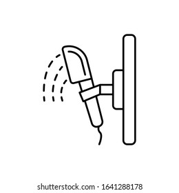 Shower, water icon. Simple line, outline vector bathroom icons for ui and ux, website or mobile application