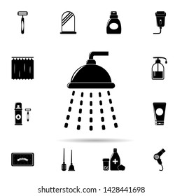 shower with water icon. Universal set of Bathroom for website design and development, app development