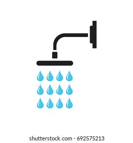 Shower and water vector icon