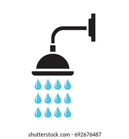 Shower and water vector icon