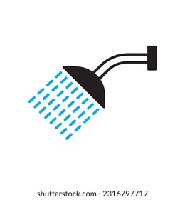 Shower with waterdrop related icon,vector,logo,sign,symbol,isolated on background