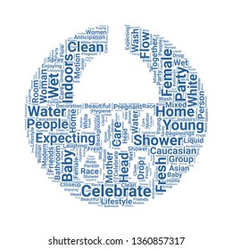 shower word cloud. tag cloud about shower.