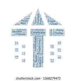 shower word cloud. tag cloud about shower