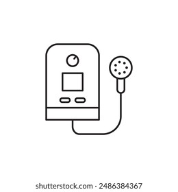 Shower,electric water heater icon design, isolated on white background, vector illustration