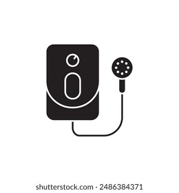 Shower,electric water heater icon design, isolated on white background, vector illustration