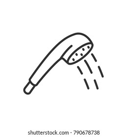 showerhead. linear icon. Line with Editable stroke