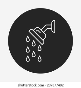 Showerheads line icon
