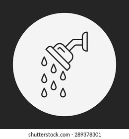 Showerheads line icon