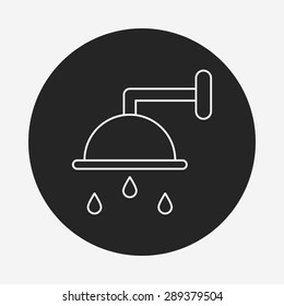 Showerheads line icon