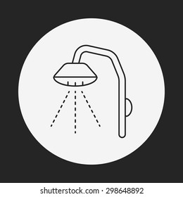 Showerheads line icon