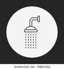 Showerheads line icon