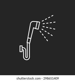 Showerheads line icon
