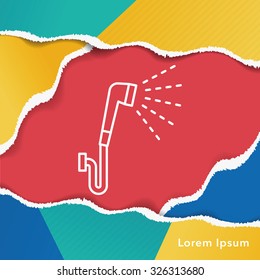 Showerheads line icon