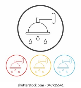 Showerheads line icon