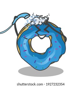 Duschende süße Donuts Zeichen, Vektorgrafik Design