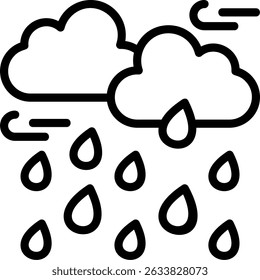 Pancadas de chuva estilo estilo ícone design