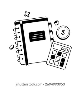 Mostrando Icono De Vector De Contabilidad E Informe Financiero
