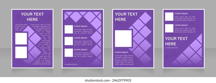 Showing business solutions to clients blank brochure layout design. Vertical poster template set with empty copy space for text. Premade corporate reports collection. Editable flyer paper pages