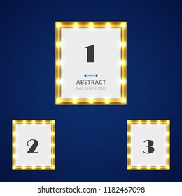 Showing competition ranking board background with lamps decoration, Illustration vector eps10