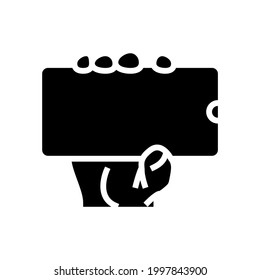 das digitale Bild auf Smartphone-Display Glyph-Symbol Vektorgrafik. das digitale Bild auf dem Smartphone-Display-Schild. isoliertes Kontursymbol