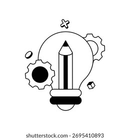 Mostrando criação de layout digital e interface do usuário Ícone de Vetor
