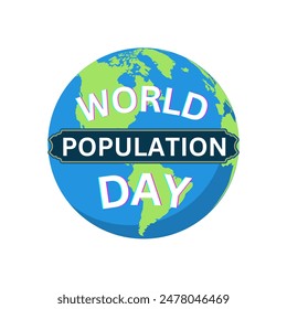 Showing earth Vector illustration of World Population Day Concept, July 11. Overcrowding, explosion of world population, and starvation.
World Population Day, banner, poster, social media post.