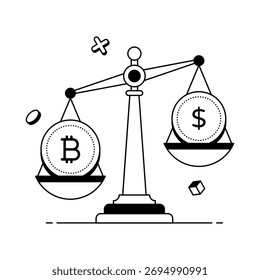 Mostrando El Ícono Del Vector De Estabilidad Financiera E Igualdad
