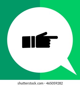 Showing finger simple icon