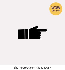 Showing finger simple icon