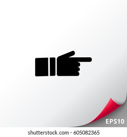 Showing finger simple icon