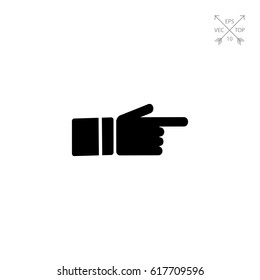Showing finger simple icon