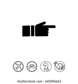 Showing finger simple icon