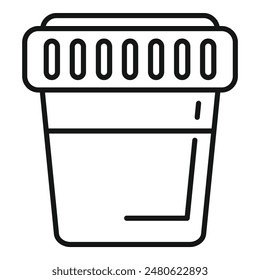 Showing a graduated beaker, often used by chemists and scientists