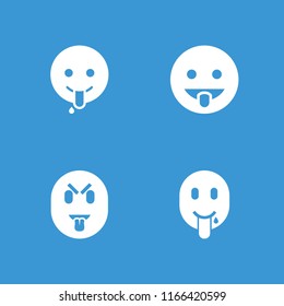 Showing icon. collection of 4 showing filled icons such as . editable showing icons for web and mobile.