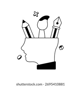 Showing imagination and fresh perspective Vector Icon
