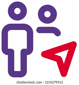 showing the location of a particular member from the family