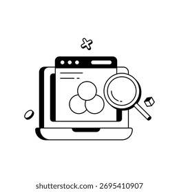 Showing palette selection and design harmony Vector Icon
