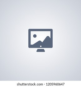 Showing photo, vector best flat icon on white background , EPS 10