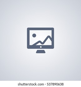 Showing photo vector icon