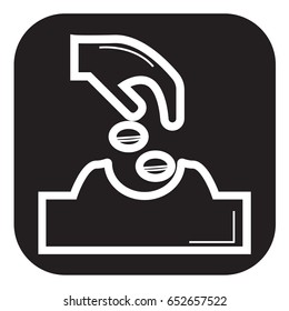 showing seed icon flat black