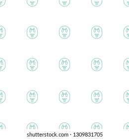 showing tongue emot icon pattern seamless white background. Editable line showing tongue emot icon. showing tongue emot icon pattern for web and mobile.