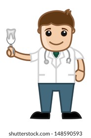 Showing Tooth - Doctor & Medical Character Concept