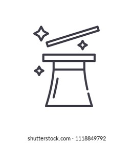 Showing tricks black icon concept. Showing tricks flat  vector symbol, sign, illustration.