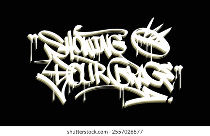 SHOWING YOUR GRACE graffiti tag style design