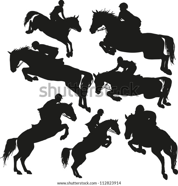 Showjumping Vector Stock Vector (Royalty Free) 112823914