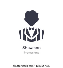 showman icon. isolated showman icon vector illustration from professions collection. editable sing symbol can be use for web site and mobile app