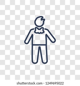 Showman icon. Trendy linear Showman logo concept on transparent background from Professions collection