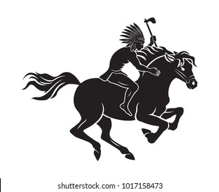 Shown Indian on horseback