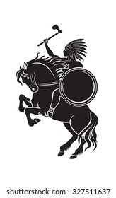 Shown Indian on horseback
