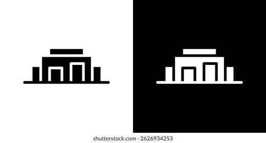Concepto del icono de la sala de exposición, Ilustración vectorial